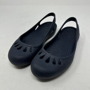 Crocs Thea Slingback Sandals Womens ballet flats navy‎ blue sz 6